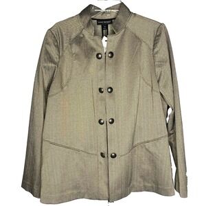 NEW‎ Lane Bryant women's jacket size 18 military herringbone corpcore blazer